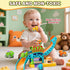 1 4 12-18 Set, 1st 1-3 Lehoo Castle Toys for Year Old Boys, Dinosaur Slide with Mini Push Cars for Baby Months, Infant