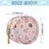 PYBUG Dessert Round Pacifier Storage Case, Polyester & TPU Lined with Hook Buckle, Pacifier Container Box for Baby