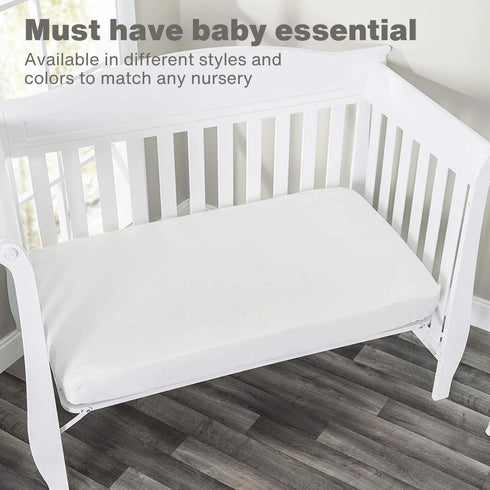 Everyday Kids 2-Pack Fitted Crib Sheets, 100% Soft Breathable Microfiber Baby Sheet, Fits Standard Size Crib Mattress