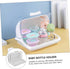 Countertop Toyvian Bottle Drying Box with Transparent Cover Milk Bottle Drainer and Storage Container for Tools