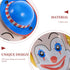 STOBOK Wind up Tinplate Drumming Clown Toy, Retro Collectible for Home and Office Decor