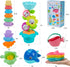 1-3 17PCS Set, 1+ Bath Toys for Kids Ages Fun and Easy-Grip Mold Free Baby and Toddler Bath Toys Interactive Flower