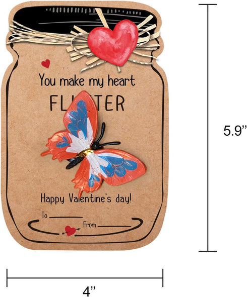 Valentines Day Gifts for Kids - 30 Pack Love Bug Card Bulk, Funny Greeting Valentine Exchange Cards for School