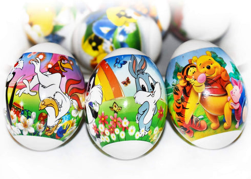 Easter Egg Decorating Kit - Heat Shrink Sleeve Egg Wraps & Stickers for 7 Easter Eggs