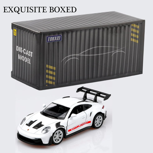1/36 Scale Porsche 911 GT3 RS Diecast Car Models, Pull Back Vehicle, Gift for Boys and Girls