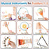 Set, 9PCS 1, 2, 3 Wooden Toddler Musical Instruments Kids Montessori Toys, Baby Toys with Xylophone & Drum, Educational
