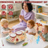 Set, 1-3, Set Lehoo Castle Baby Drum Wooden Musical Instruments, Montessori Toys for Toddlers Percussion with Xylophone