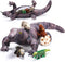 Lenwen 5 Pieces Komodo Dragon Plush Toy Set with 26 Inch Giant Lizard and 4 Plush Baby Lizards for Kids Birthday Gift
