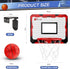 Indoor Basketball Hoop Set for Kids Adults, Pro Mini Basketball Hoop for Door Wall with 4 Balls Toy Gift for Boys Girls.