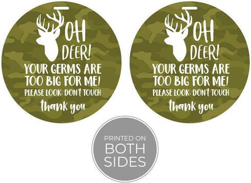 Camouflage Deer Stop No Touching Baby Car Seat Sign, Country Boy Stroller Tag, Camo Car Seat Accessory