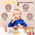 Set Wooden Play Food for Kids Pretend Hamburger Fast Food Toy Play Kitchen Accessories for Toddlers Toy Food Gift