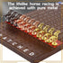 11 2 2 Jyquorp Metal Horse Race Board Game Racing Game Thickened Solid Wood with Luxurious Durable Classic Metal Horses