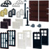 Building Bricks Kit, Glasses, Windows and Doors Set Accessories for Kids, Compatible with Major Brands