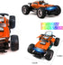 1:18 2.4GHz 80m 3+ Orange RC Truck with Colorful LED Lights Rechargeable Remote Control Car, Range, Remote-Opening