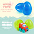 12 JOYIN Pcs Easter Eggs with Toys, Plastic Eggs with Rubber Cars, Basket Stuffers, Party Favors for Toddlers and Kids