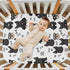 Pigsaly 27x39 Inch Crib Sheets Black White Puppy Schnauzer Dogs Baby Sheet for Standard Crib Mattress Boys Girls
