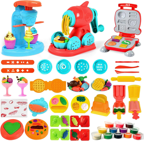 Aprilwolf 59 PCS 3 in 1 Dough Sets for Kids Ages 3-4-8,