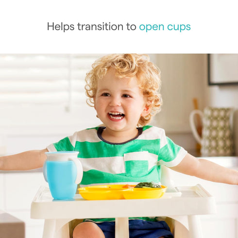 6 360 7 2 Pack, Munchkin Sippy Cup for Month Old and Up, Spill Proof Miracle Toddler Cups with Transition Handles