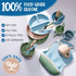 24 Pack Set Silicone Baby Feeding Baby LED Weaning Supplies Includes Suction Divided Plates Soft Bowl Spoons Forks