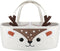 Weysat Cute Deer Baby Diaper Caddy Organizer Cotton Rope Diaper Caddy Basket