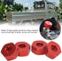 VGEBY 4pcs Wheel Hub Hex Adapter, 5mm to 12mm Hex Combiner for D12 1/10 RC Trucks (Red) Car Model Accessory