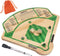 JstFrU Baseball Board Game,Wooden Baseball Game,20mm Thick Wooden Board with 10 Pieces &