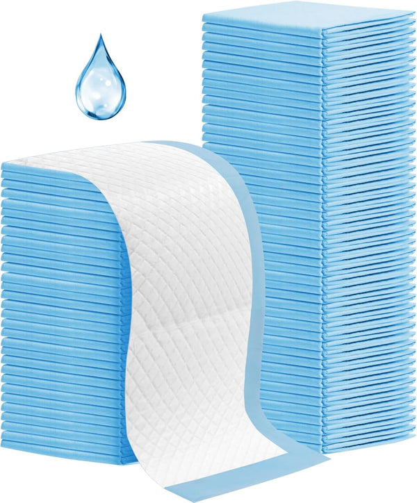 Cptoion 100 Pack Disposable Changing Pads,17 X 13 in Baby Disposable Underpads,Ultra Absorbent