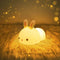 YOTOZU Cute Bunny Night Light, USB Rechargeable Kids Night Light with Warm White and 16 Colors Breathing Modes