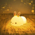 YOTOZU Cute Bunny Night Light, USB Rechargeable Kids Night Light with Warm White and 16 Colors Breathing Modes