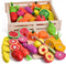 FUN LITTLE TOYS 35PCS Wooden Play Food for Kids Kitchen, Pretend Cutting