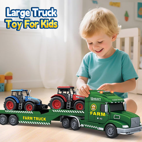 3 1 3 4 5 6 7 25" SpringFlower Toddler Boy Toys, Extra Large Farm Truck with Tractors, in Vehicle Car Truck Toys