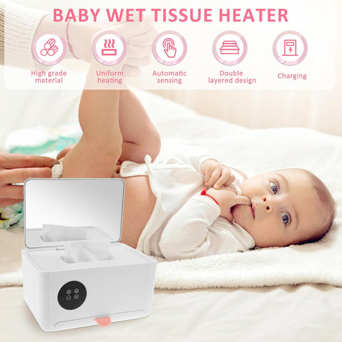 XYTZHSAI 3 1 Warmer,4 80 Baby Wipe Warmer, in Thermal Wipe Dispenser with Mirror, Adjustable Temperature Wet Wipe