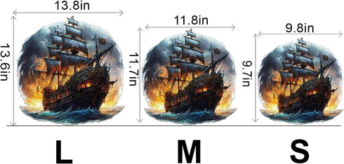 WOODBESTS Wooden Puzzle for Adults, Sailing Ship Puzzle (L, 300pcs, 13.8"x13.6") Unique Shape Jigsaw Puzzles