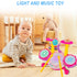 Set Pink Drum for Girls Toddler Musical Instrument Kit