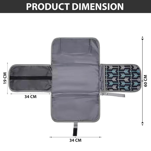SAIGA CASA Portable Baby Changing Pad Waterproof Travel Diaper Mat for Newborns, Lightweight & Foldable with Wipeable