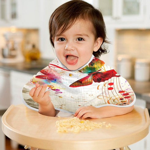 YETTASBIN Butterfly Muslin Baby Burp Cloth, Super Soft Absorbent Cotton Burp Rag Baby Bibs Feeding Cloth for Newborn