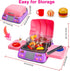 Playset 3-5 4-8 3 4 5 Kids BBQ Grill with Coooking Apron Hat Toddler Girl Pink Kitchen Toy Ages Pretend Smoke Sound