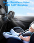 SWEETFULL Portable Stroller Fan, 4000mAh Battery Powered Mini Clip Fan, 4-Speed Rechargeable for Car Seat, Crib,