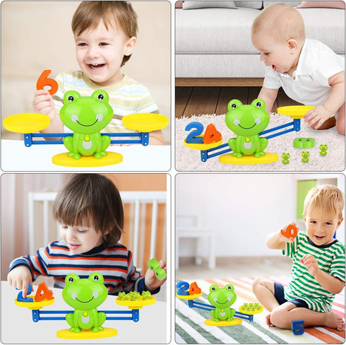 Aitbay Frog Balance Counting Toys, Educational Number Toy for Boys & Girls Age 3+, Fun Children's Gift (63 PCS)