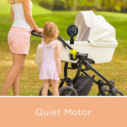 liuliuby Baby Stroller Fan with Clip | Clip On Fan for Baby Car Seat | Portable & Rechargeable with Durable Clamp |