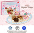 Wooden Tea Set for Little Girls, Birthday Gift for 2-4 Year Old, Play Food Sets for Kids Kitchen Accessories