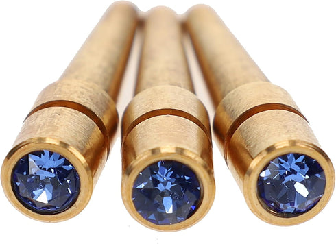 WE Games Brass Cribbage Pegs with Swarovski Austrian Crystals - Set of 3 in Sapphire Blue