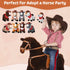 VercanMonth 42 12 12 Pcs Adopt a Horse Party Favor for Kids Mini Plush Stuffed Horses with Tiny Cowboy Hats and Bandana