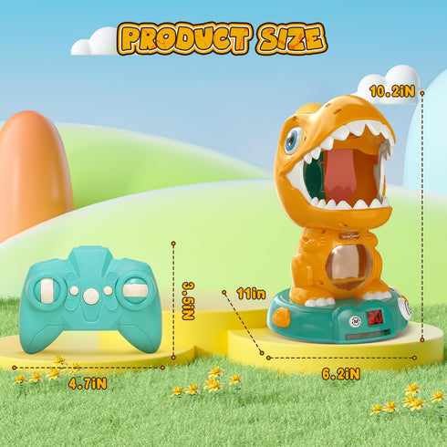 3-5 5-7 8-12, 3 4 5 6 7 EagleStone Remote Control Dinosaur Shooting Toys for Kids Electronic Dino Shooting Target Game
