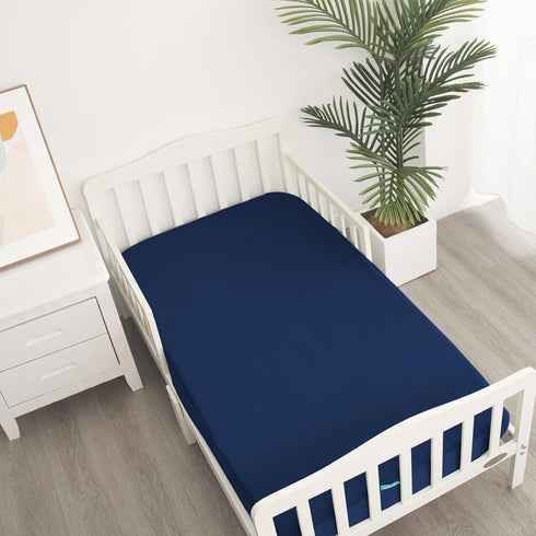 2 Pack, Crib Sheets Waterproof Crib Mattress Protector, Toddler Fitted Crib Sheet Neutral, Ultra Soft & Breathable