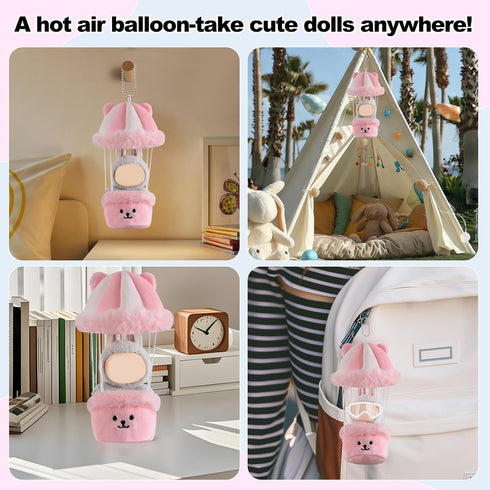 Ciunura 4-7in Doll Car Seat Compatible with Lububu, Small Seat for Blind Box Dolls, Ideal Car Decor Gifts(Pink)