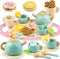 Wooden Tea Set for Little Girls Play Food Pretend Play Kitchen Accessories