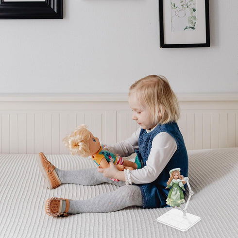 jojofuny 4pcs Adjustable Action Figure Stands for Doll Model Support in Homes, Stores, and Shops