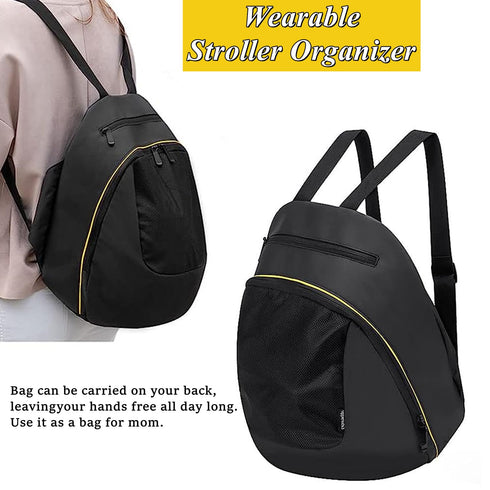 iNelihoo Backpack Clip-On Storage Bag Compatible with Doona Stroller & Carseat, Large Capacity Storage Space Diaper Bag