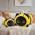 (16 Inch) Mewaii Cute Black Cat Bee Plush Pillow, Kawaii Plushies Bee Stuffed Animal Toy, Kitten Plushies with Honeybee